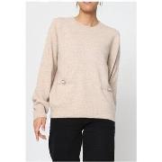 Pull Kebello Pull Col Rond Beige F