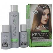 Soins cheveux Kativa KERATIN ANTI-FRIZZ alisado sin plancha extra bril...