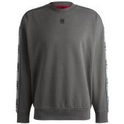 Sweat-shirt BOSS SWEATSHIRT EN COTON ÉPONGE GRIS X RB AVEC BANDE DE MA...