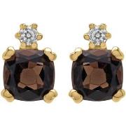 Boucles oreilles Brillaxis Boucles d'oreilles or jaune 9 carats quartz...