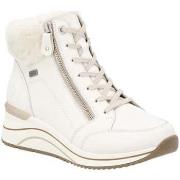 Bottines Remonte white casual closed ladies mid height boots