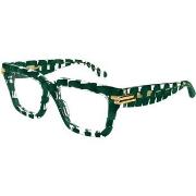 Lunettes de soleil Bottega Veneta BV1324O Cadres Optiques, Vert/Transp...