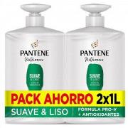 Soins cheveux Pantene SHAMPOOING DOUX ET LISSE 2 x 1000 ml