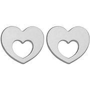 Boucles oreilles Brillaxis Boucles d'oreilles coeur ajouré or blanc