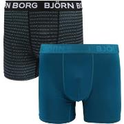 Caleçons Björn Borg Performance Boxers Lot de 2 Noir Petrol