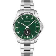 Montre Pierre Lannier METROPOLITAIN Cadran Vert Bracelet Acier Argenté