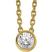 Collier Brillaxis Collier diamant serti clos 0.25ct or jaune