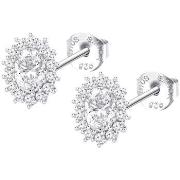 Boucles oreilles Lotus Clous d'oreilles Silver Marguerite blanc