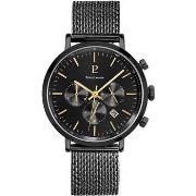 Montre Pierre Lannier BARON Cadran Noir Bracelet Acier Milanais Noir