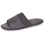 Chaussons Isotoner Chaussons mules ouvertes Homme Gris