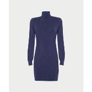 Robe Yes Zee Robe courte femme en maille col montant