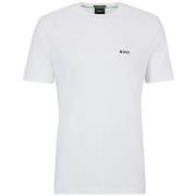 T-shirt BOSS T-SHIRT TEE BLANC REGULAR FIT EN COTON STRETCH AVEC LOG