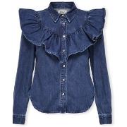 Blouses Only Noos Indigo Shirt - Dark Blue Denim