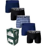 Caleçons Björn Borg Boxers Cotton Stretch 5-Pack Bleu