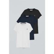 T-shirt Polo Club PACK 3 - RIGBY GO W TSHIRT SS N-W-B