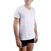 T-shirt Pierre Cardin T-shirt homme en col v avec broderie sur la poit...