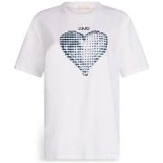 T-shirt Liu Jo T-shirt avec cœur et strass