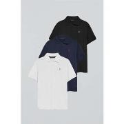 Polo Polo Club PACK 3 - RIGBY GO POLO MC SS B-N-W