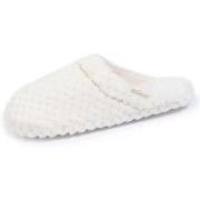 Chaussons Isotoner Chaussons mules Femme texturé Ivoire