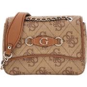 Sac Bandouliere Guess Sac Bandoulière Izzy Top Zip Shoulde Latte Logo ...