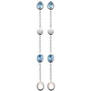 Boucles oreilles Brillaxis Boucles d'oreilles argent rhodié Oxyde bleu...