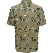 Chemise Only &amp; Sons ONSBOLD REG SS PALM TREE AOP SHIRT