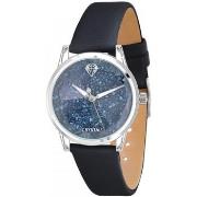 Montre Sc Crystal MF496-BLEU+BRACELET004-20-NOIR