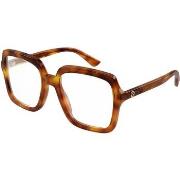 Lunettes de soleil Gucci GG1318O Cadres Optiques, Havana/Transparent, ...