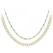 Collier Sc Bohème B2374-DORE+B2394-BLEU