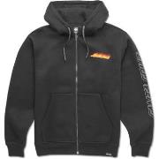 Sweat-shirt Etnies SANTA CRUZ FLAME TECH ZIP HOODIE BLACK