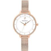 Montre Pierre Lannier DELICE Cadran Blanc Bracelet Acier Doré-rose