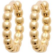 Boucles oreilles Brillaxis Créoles boules plaqué or