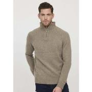 Sweat-shirt Lee Cooper Pull camionneur beige en laine