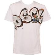 T-shirt Disclaimer 24eds54295-bianco