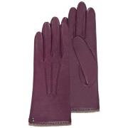 Gants Isotoner Gants Femme cuir doublés cachemeere bordeaux 68602