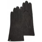 Gants Isotoner Gants femme cuir velours doubles soie Noir 68628