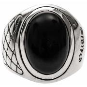 Bijoux Orusbijoux Bague Homme Onyx Asymétrique Argent