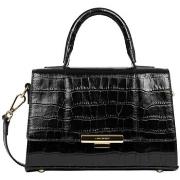 Sac à main LANCASTER Sac a main Ref 60713 Noir croco 22*15*8 cm