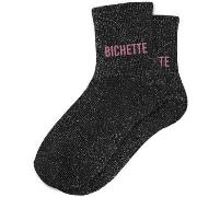 Chaussettes Sud Trading Paire de Chaussettes Noires à Paillettes Biche...