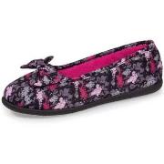 Chaussons Isotoner Chaussons ballerines Femme Fleurs rose