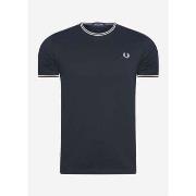 T-shirt Fred Perry T-shirt à double boutonnage - marine