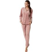 Pyjamas / Chemises de nuit Selmark Pyjama pantalon chemise manches lon...