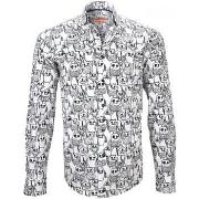 Chemise Andrew Mc Allister chemise imprimee monster blanc