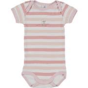 Bodys Petit Bateau Body rose, blanc