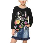 Chemise enfant Desigual T-Shirt Manches longues Fille Brunswic Noir 17...