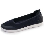 Baskets Isotoner Ballerines Femme slip-on Marine lurex