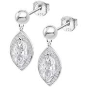 Boucles oreilles Lotus Boucles d'oreilles Silver Marquise blanche