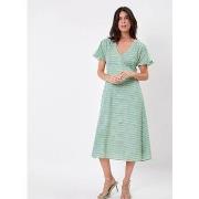 Robe La Fiancee Du Mekong Robe midi voile de coton bio imprimée DAMANA