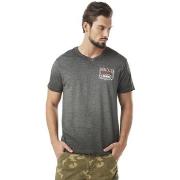 T-shirt Von Dutch T-shirt homme col v avec print en coton Hans Black