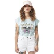 T-shirt Von Dutch T-shirt femme col rond print devant Eagle